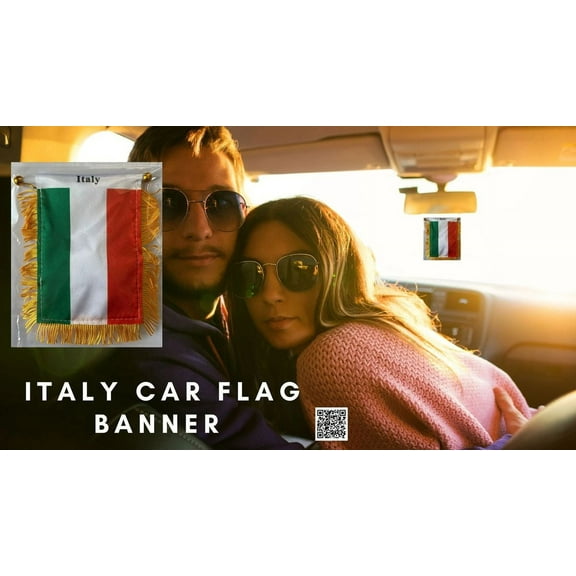 Italian Flag window hanging mini banner