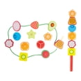 thumbnail image 2 of Fiocias Lacing Beads Threading Beads Wooden Blocks Educational Game Stringing Training Manual Dexterity Development Motor Coordination Suitable for Children A Fruits, 2 of 8