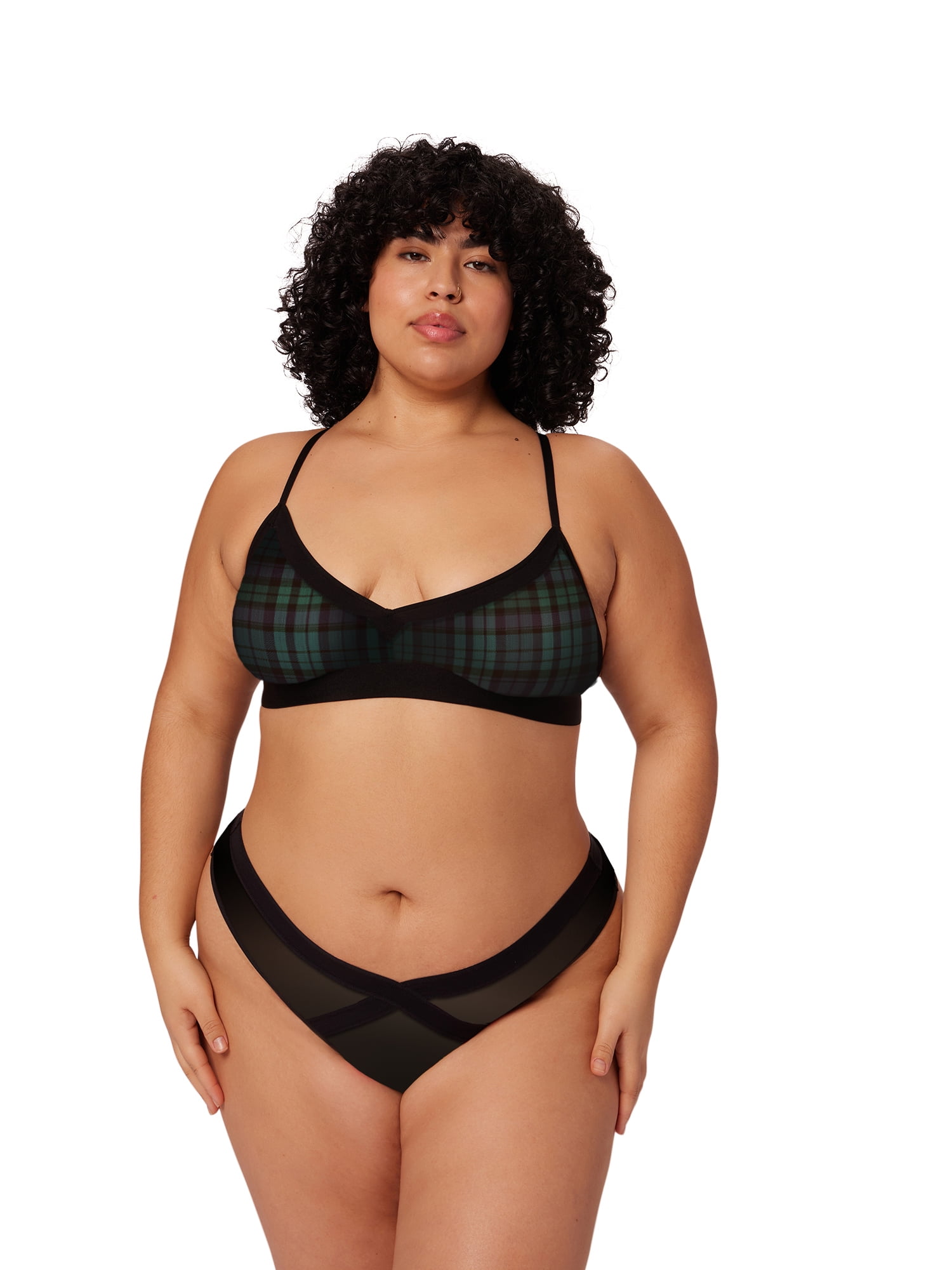 Parade Women's Mesh Lace Triangle Bralette, Sizes XS to 3XL