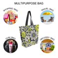 thumbnail image 7 of FORMRS Womens Canvas Tote Bag with Zipper Inner Pocket Shoulder Handbag, Beige Flower Pattern, 7 of 7