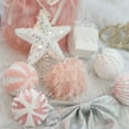 thumbnail image 6 of Christmas Tree Decorations, 18Pcs Frosted Sequin Christmas Ornaments Set with Star Topper, Bow, Feather Ball, Gift Box and Hanging Baubles for Elegant Holiday Tree Décor Luxury Collection, 6 of 6
