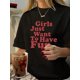 thumbnail image 2 of Women'S Knit T-Shirt with Graphic Print, Casual Crew Neck Short Sleeve Top, Alphabet Pattern, Regular Length, 95% 5% Spandex, All Season Wear Tee For Adult, Men, Women, Teen, Teenager, Adolescent, Yo, 2 of 8
