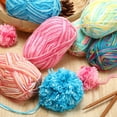 thumbnail image 2 of DAMAIE Acrylic Multi-Colored Yarn, Pink Yellow Green Multicolor Blue Red Yellow Green Pink, 6 Pieces, 2 of 7