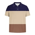 thumbnail image 4 of Camisa Casual de Impresión de Gradiente de los Hombres, Top de Solapa de Manga Corta en Tela de Malla Ligera para el Aire Libre Y el Ocio, Blusa de Suéter Elegante, 4 of 9