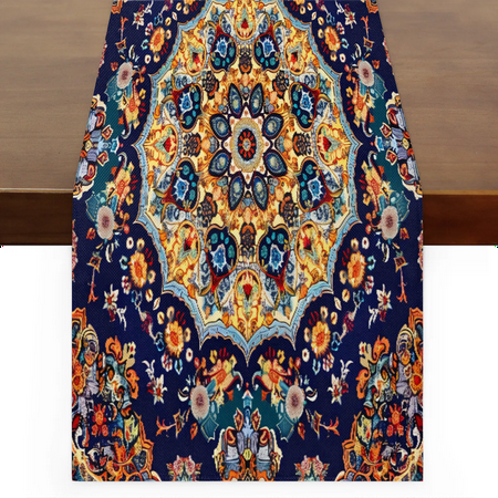 

Qzaxky Table Runner Boho Table Runner Mandala Design Bohemian Boho Outdoor Table Runner Decoration for Indoor Outdoor Home Dinner Party Wedding Decor 13 x 108 Inch
