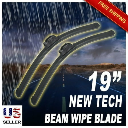 ABLEWIPE 19" 19" Quality All Season Beam Windshield Wiper Blades (Set of 2)