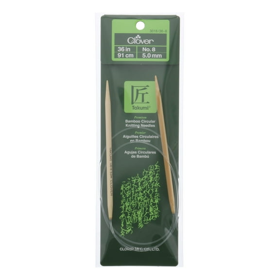 Clover Takumi Bamboo Circular Knitting Needle, 8