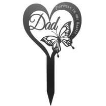 STOBOK grave markers stake Cemetery Heart Shaped Memorial Stake Members Garden 1Set