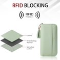 thumbnail image 3 of Bolso de mano plegable con borlas Wallet Travelambo para mujer, color verde floreciente, 3 of 9