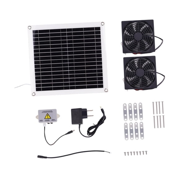Accesorios de ventilador de ventilación con energía solar enchufe US para gallinero