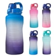 thumbnail image 1 of Eigraketly Botella de agua motivacional grande de 68 oz con marcador de tiempo y pajita extraíble Botella sin BPA a prueba de fugas para Fitness Gym Office Kits de desorden para acampar No. 4 Eigraketly OD016991-04, 1 of 6