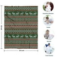 thumbnail image 4 of Red and Green Christmas Reindeer Pattern Blanket,Comfortable Soft Flannel Throw Blanket,All Season,Warm Lightweight Blankets for Sofa Bed Couch Living Room Chair,30"x40", 4 of 4