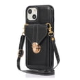 thumbnail image 2 of For Iphone 14 Pro Card Slot Lanyard Phone Case(Black),iPhone 12, 2 of 6