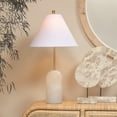 thumbnail image 2 of Jamie Young  Holt Alabaster Table Lamp with Linen Shade, 2 of 5