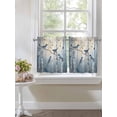 thumbnail image 3 of Half Window Curtains 24 Inches Long, Tree Birds Window Treatment Curtain Drapes, Spring Forest Oil Painting Modern Animal Short Curtains Tiers for Kitchen Over Sink, 27.5"x24", 2 Panels, 3 of 7