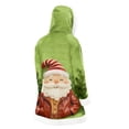 thumbnail image 4 of Unisex Casual and Fashionable Plush Collar Hooded Long Sleeve Jacket with Christmas Printing, for Men and Women Daily Use,Cyan,L, 4 of 6