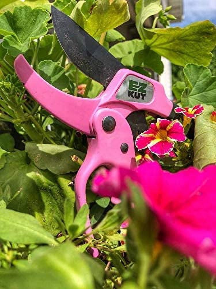 EZ Kut Heavy Duty Pruners Ratchet Hand Pruner with Ratcheting Action Great Garden Hand Tool Clippers Gardening pruners arthritis tools Ratcheting Anvil Hand Pruner Pruning Shears Heavy Duty Since 1988