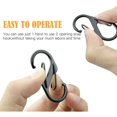 thumbnail image 3 of 20 Piezas Mini Mosquetón Negro Llavero Mini S Forma Mosquetón Clips Mosquetón Llaveros, Doble Bucle Mosquetón Clips para Actividades Al Aire Libre, Camping, Senderismo O Viajes esquí esquí Gafas de esquí, 3 of 5