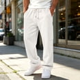 thumbnail image 2 of HomeDM Men's Wide Leg Sweatpants Drawstring Open Bottom Joggers with Pockets Casual Athletic Pants for Gym Workout, 2 of 7