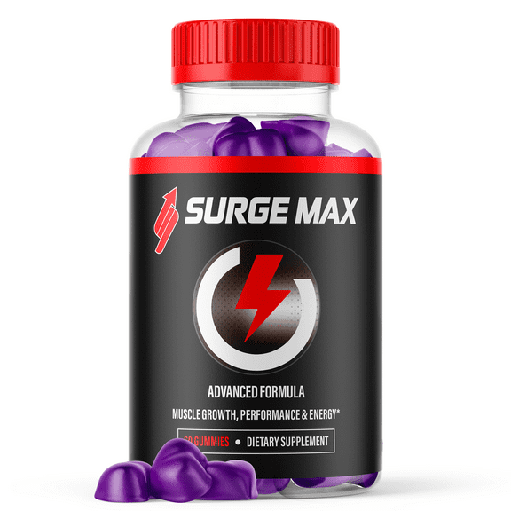 Surge Max Male Performance Gummies Maximum Strength Advanced Supplement for Men 60 Gummies