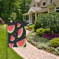 thumbnail image 2 of Yayeee Garden Flag 28"x40" Double Sided Outdoor Yard Lawn Holiday Decorations, Black Watermelon Pattern, 2 of 6