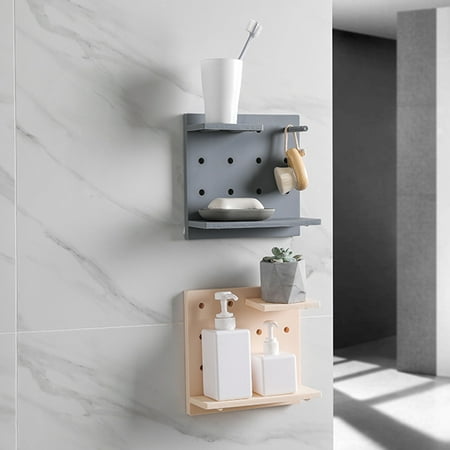 

SEAFEI 1 Set Wear-resistant Storage Rack High Stickiness Plastic Wall-mountable Space-saving DIY Shower Holder for Daily Use