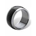 thumbnail image 2 of PalmBeach Jewelry Men's Black Checkerboard Motif Band in Ion-Plated Stainless Steel (11mm) Sizes 7-16, 2 of 6