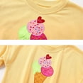 thumbnail image 2 of Toddler Girls Sweatshirt Crew Neck Long Sleeve Pullover Ice Cream Embroidery Drop Shoulder Autumn Sweatshirts for Girls 2T-3T, 2 of 7