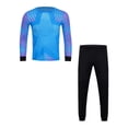 thumbnail image 4 of Haitryli Kids Boys Football Training Suit Padded Soccer Jersey Goalie Top And Leggings Goalkeeper Kit Light Blue 28-S, 4 of 7