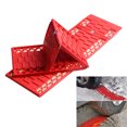 thumbnail image 3 of Tapis de Traction d'Urgence Pliables Rouges en PP avec Design Hexagonal en Nid d'Abeille - Pliage Réglable à 3 Étapes, Prise en Main de Pneu Non Parfumée pour SUVs, Voitures, Vans - Léger Paire de 1300g, Idéal pour, 3 of 7