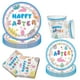 thumbnail image 2 of Set de 64 piezas de suministros para fiesta de conejito de Pascua | Platos, vasos y servilletas desechables de papel | Decoración de conejito azul para reuniones de Pascua y fiestas infantiles, 2 of 6