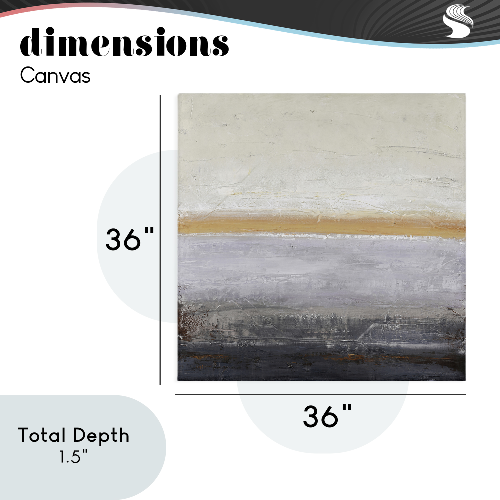 Warm Peachy Horizon Canvas Wall Art, design by Design Fabrikken
