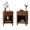 Walnut, variant on Oxirth Set of 2 Walnut Nightstands with Open Shelf and Drawer, Mid-Century Modern Bedside Tables, 15.75" Wide End Tables for Small Spaces, P2 Wood