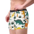thumbnail image 4 of Disketp Dinosaurs And Tropical Leaves Men'S Boxer Briefs,Soft And Breathable Cotton Underwear With Comfortflex Waistband, 4 of 8