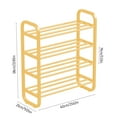 thumbnail image 3 of Mlkoz Shoe Rack for Closet Clearance! Shoe Rack-Shoe Rack Storage Organizer With 4 Tiers Metal Shelves For Bedroom- Closet- Entry- Dorm Room (Gold), 3 of 5