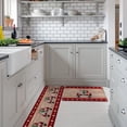 thumbnail image 3 of Kitchen Rug Mat Xmas Gnome Truck, Set of 2, Anti-Fatigue Non-Skid Washable Kitchen Runner Rugs, Rustic Wood Plaid Soft Comfort Rug for Kitchen, Floor Home, Front of Sink, Laundry, 3 of 6