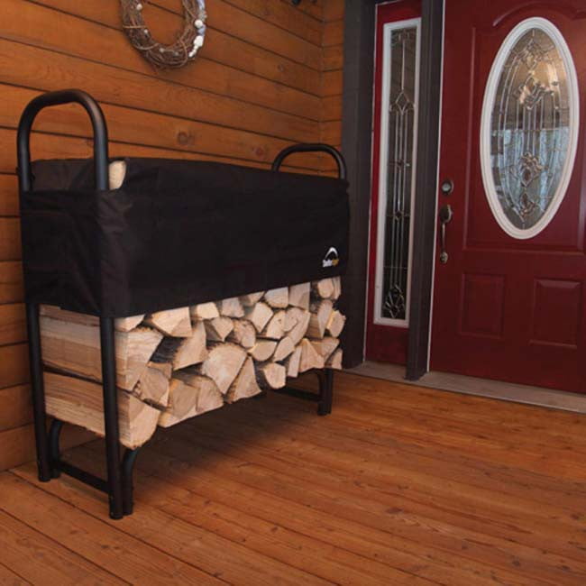 Heavy Duty Firewood Rack with Cover 4 ft. Walmart