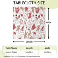 thumbnail image 2 of White Christmas Cookie Pattern Square Fitted Tablecloth with Elastic Edge,Square Table Cover,Washable Elastic Table Cover for Home Kitchen Party Decor 34"x34", 2 of 6