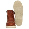 thumbnail image 4 of The Western Shops Men's Leather Double Zipper Moc Toe Slip-Resistant Soft Toe Work Boot, 4 of 5