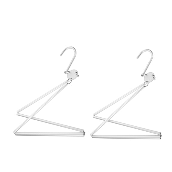 Worgeous 2pcs Portable Travel Hangers Folding Clothes Hangers Multi Functional Space Saving Hangers For Home Hotel Outdoor Drying
