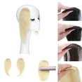 thumbnail image 1 of MY-LADY 2pack 10inches Remy Hair Extensions Short Thick Hairpieces Side Bangs Clip Real Human Hair Bangs Natural Extra Hair Clip Hair Topper for Women #60 Platinum Blonde, 1 of 8