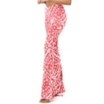 thumbnail image 3 of ClothingAve. Womens Soft Stretchy High Waist Boho Bell Bottom Flare Pants Bandana Pink Small, 3 of 6
