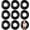 Black, variant on 8 Pcs Large Inflatable Pool Float 36 Inches Swimming Ring Pool Floats Adult Inflatable Tube for Summer Vacation Beach River Bachelorette Wedding Party Supplies
