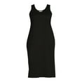 thumbnail image 5 of Terra & Sky Ribbed Midi Sleeveless Tank Dress (Women's Plus), 5 of 5