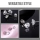 thumbnail image 5 of 1 par de elegantes pendientes brillantes con diamantes de imitación para mujer, pendientes ostentosos de moda, decoración, 5 of 5