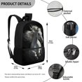 thumbnail image 5 of Uourmeti Soft Skin Friendly Backpack for Work School, 17 Inch Adjustable Comfort Straps Daypack, Galloping Horse Print, 5 of 6