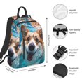 thumbnail image 2 of Honeii Sea Swimming Corgi Print Lightweight Backpacks,Carry on Backpack,Durable Backpack for School, Work & Travel, 2 of 7