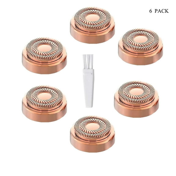 LOVE DOCK 6 Pieces Facial Hair Remover Replacement Heads For Flawless Facial Hair Remover Gen 2, Perfect for Finishing Touch Flawless Hair Remover, Double Halo Replacement Blades