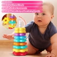 thumbnail image 4 of Sensory Toys, Baby Spinning Stacking Toys for Toddlers, Rainbow Ring Stacker Montessori Toys for 6-12 Months, 1 2 3 One Year Old Gi Rl Boy Christmas Birthday Gifts, Autism Sensory Learning Toy, A, 4 of 5