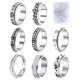 thumbnail image 2 of MUCAL Fidget Anillos para Ansiedad 8pcs Acero Inoxidable Spinner Anillo Anti Ansiedad Anil MUCAL MUCAL, 2 of 2